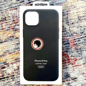 Apple iPhone 14 Plus Leather Case in Midnight